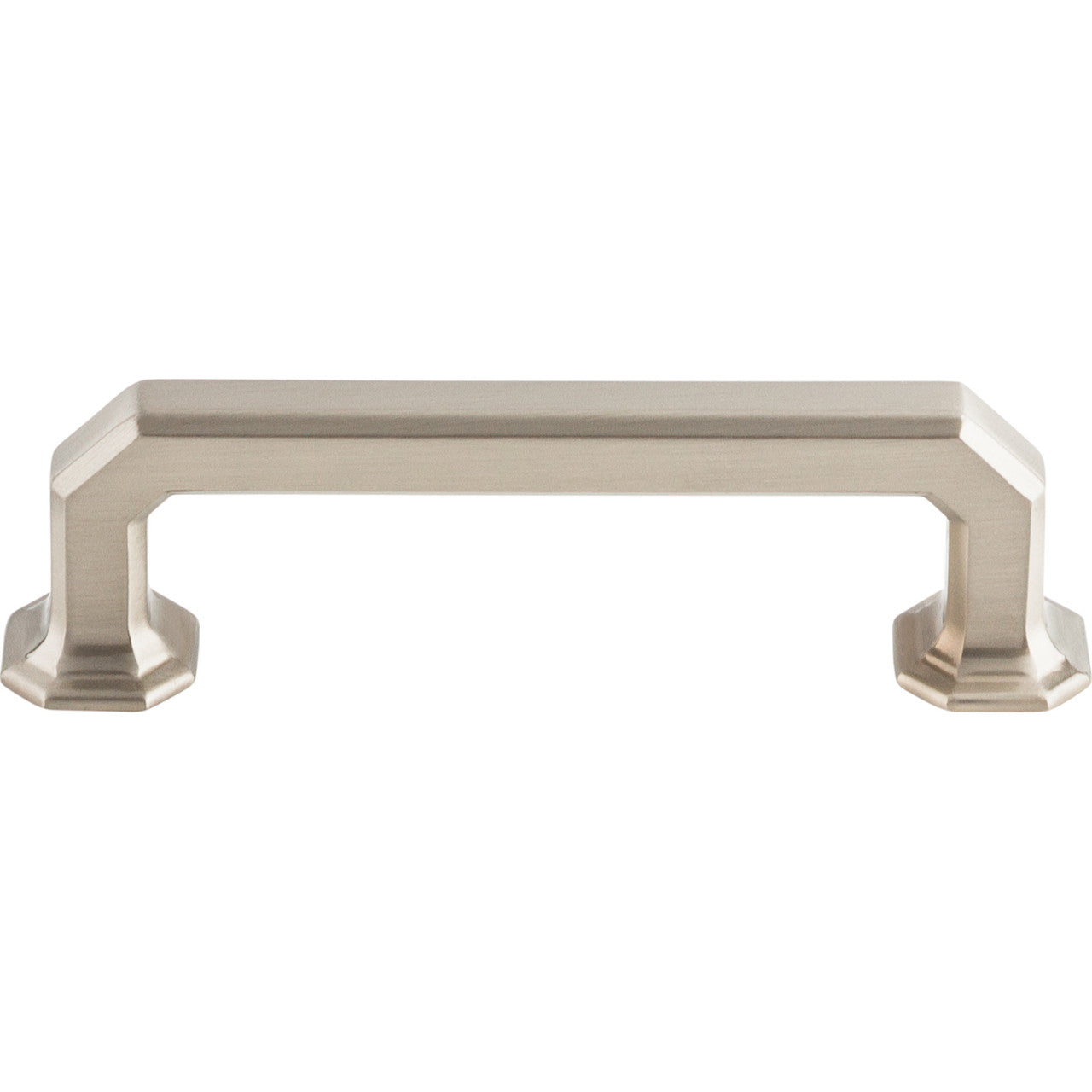 Top Knobs TK287BSN: 3-3/4" cc Emerald Square Bar Cabinet Pull - Brushed Satin Nickel