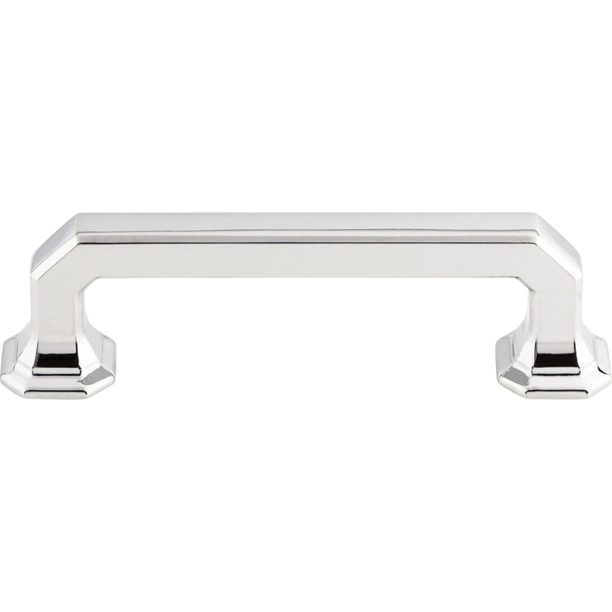Top Knobs TK287PC: 3-3/4" cc Emerald Square Bar Cabinet Pull - Polished Chrome
