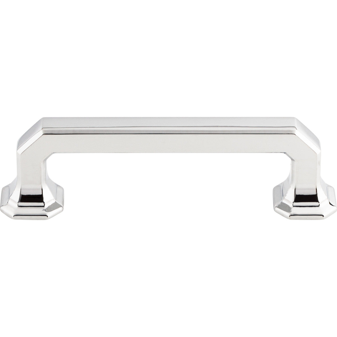 Top Knobs TK287PC: 3-3/4" cc Emerald Square Bar Cabinet Pull - Polished Chrome