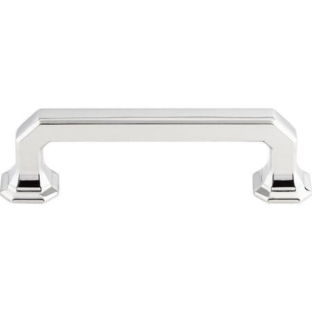 Top Knobs TK287PC: 3-3/4" cc Emerald Square Bar Cabinet Pull - Polished Chrome