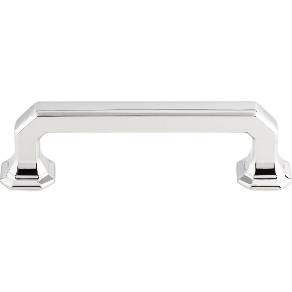 Top Knobs TK287PC: 3-3/4" cc Emerald Square Bar Cabinet Pull - Polished Chrome