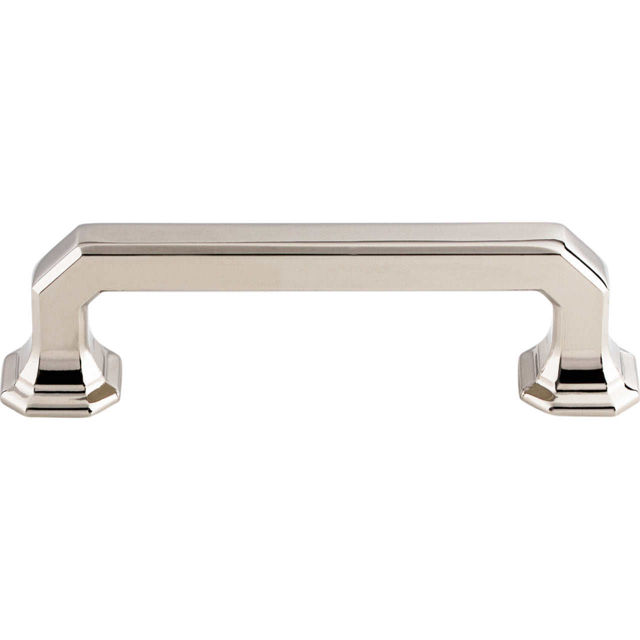 Top Knobs TK287PN: 3-3/4" cc Emerald Square Bar Cabinet Pull - Polished Nickel