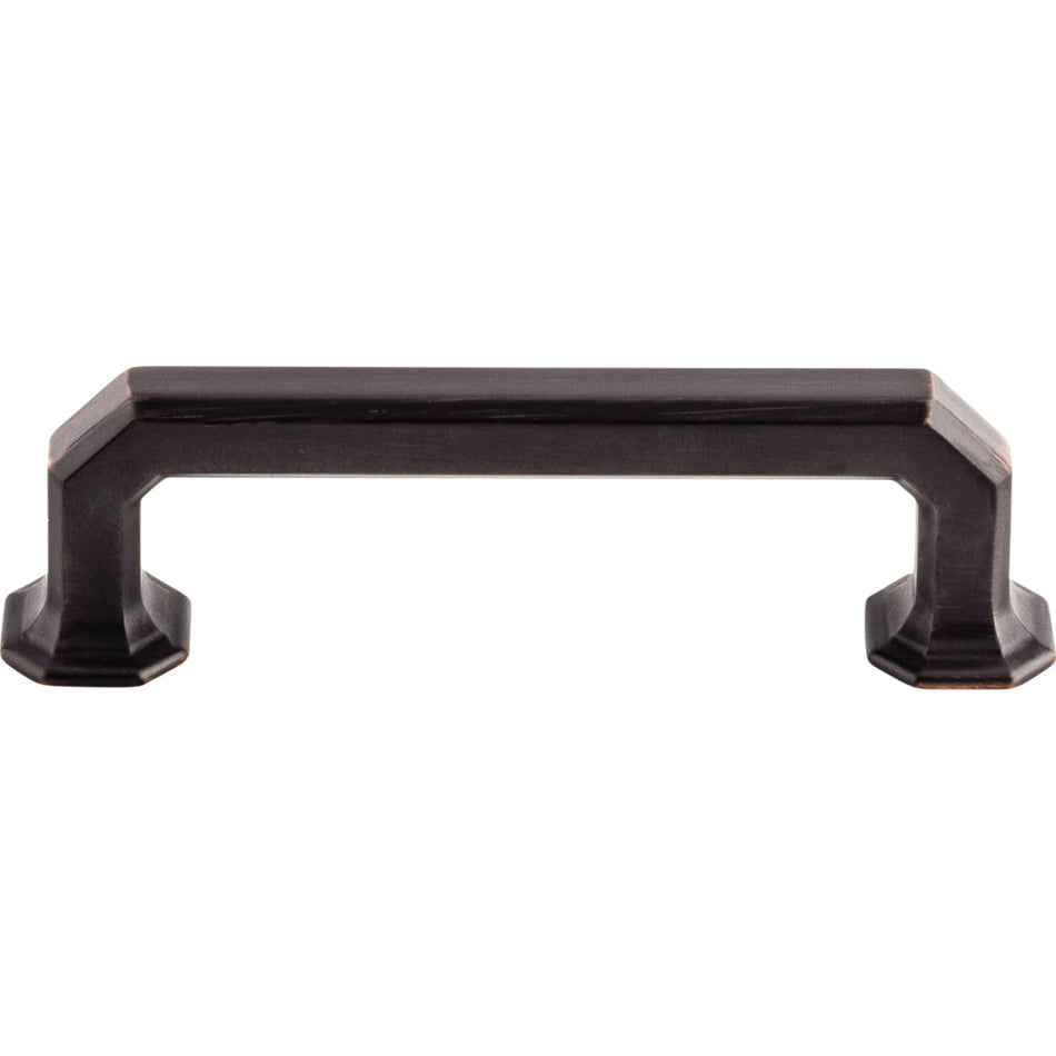 Top Knobs TK287TB: 3-3/4" cc Emerald Square Bar Cabinet Pull - Tuscan Bronze
