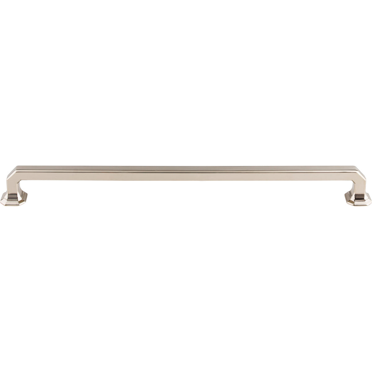 Top Knobs TK291PN: 12" cc Emerald Square Bar Cabinet Pull - Polished Nickel