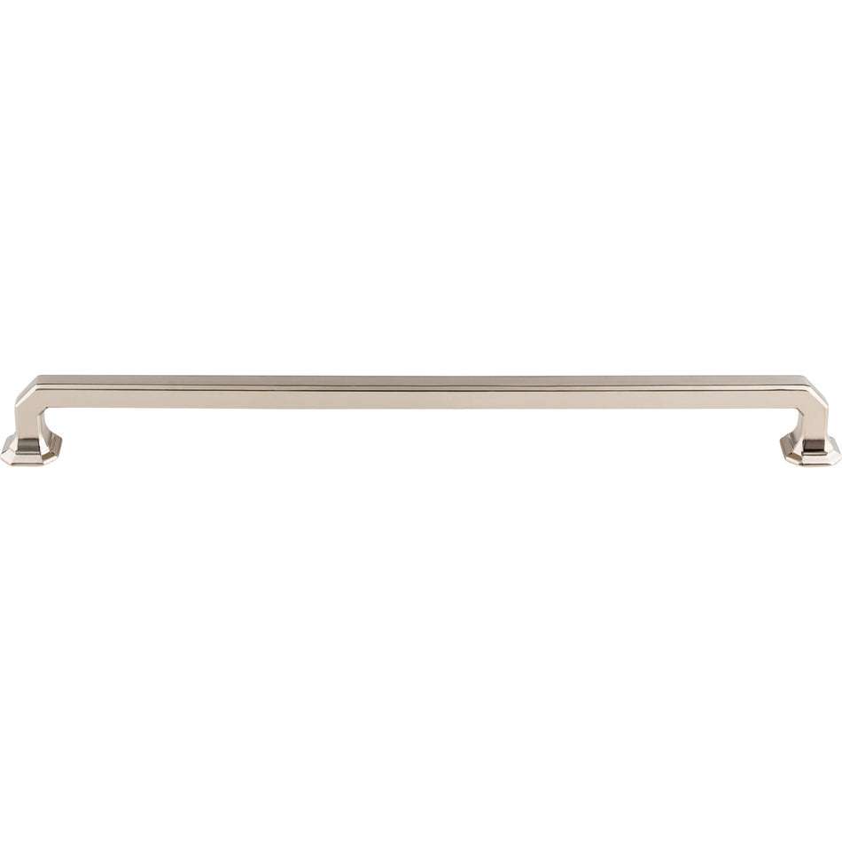 Top Knobs TK291PN: 12" cc Emerald Square Bar Cabinet Pull - Polished Nickel