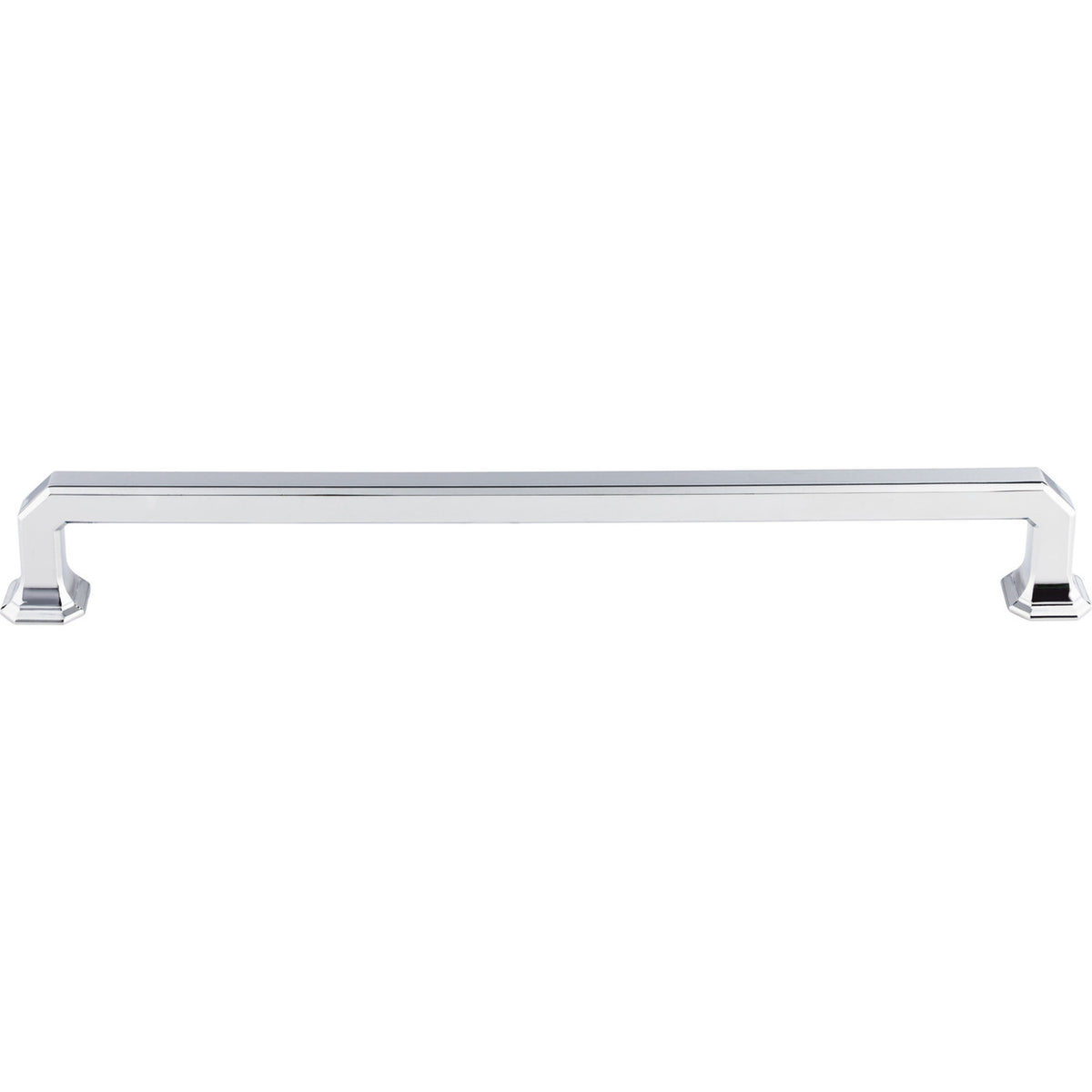 Top Knobs TK292PC: 12" cc Emerald Square Bar Appliance Pull - Polished Chrome