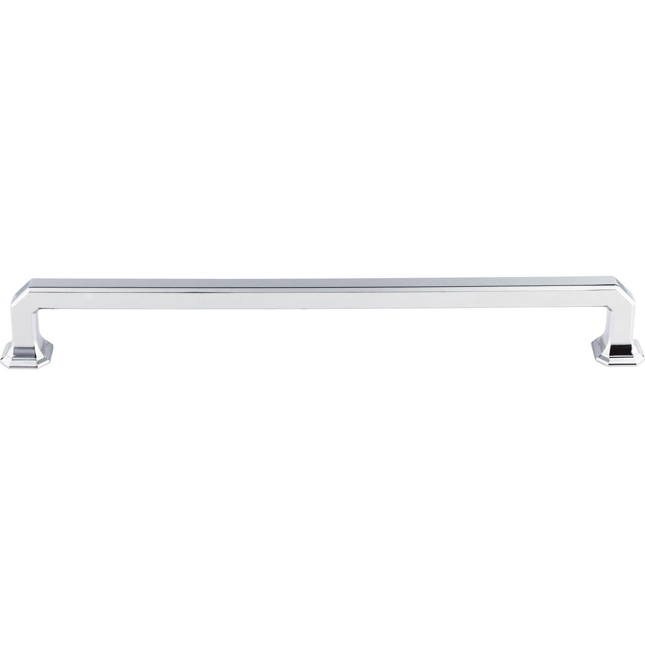 Top Knobs TK292PC: 12" cc Emerald Square Bar Appliance Pull - Polished Chrome