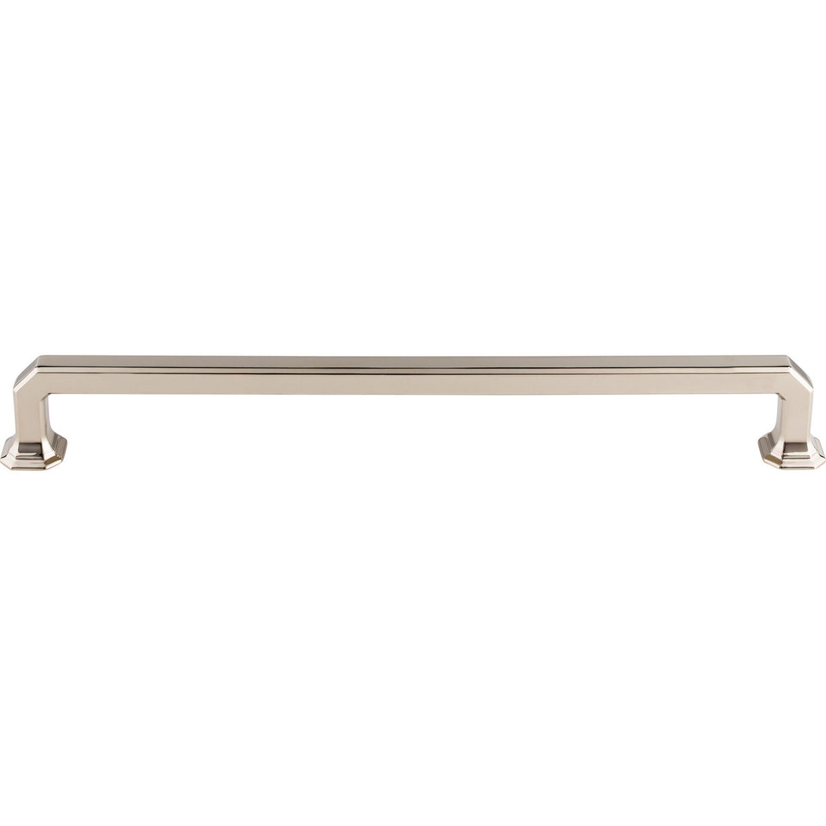 Top Knobs TK292PN: 12" cc Emerald Square Bar Appliance Pull - Polished Nickel