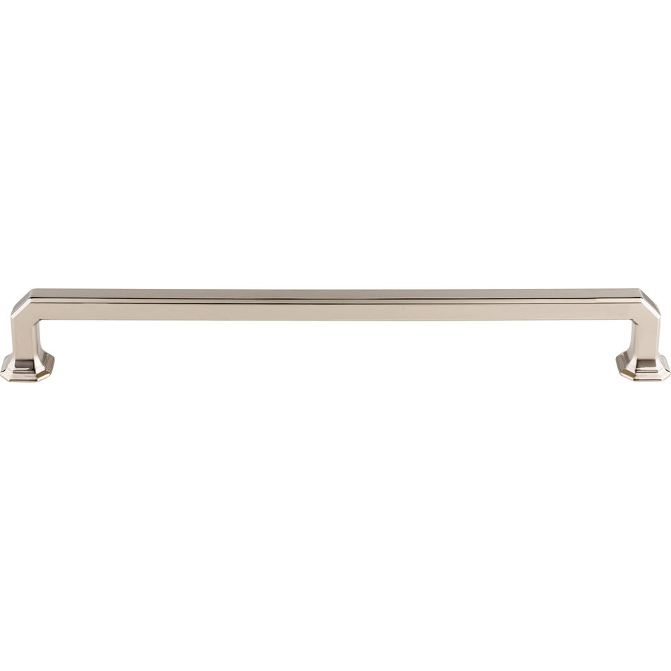 Top Knobs TK292PN: 12" cc Emerald Square Bar Appliance Pull - Polished Nickel