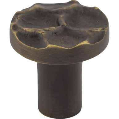 Top Knobs TK295BA: 1-1/8" Cobblestone Round Cabinet Knob - Brass Antique
