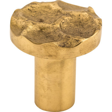 Top Knobs TK295BR: 1-1/8" Cobblestone Round Cabinet Knob - Polished Brass