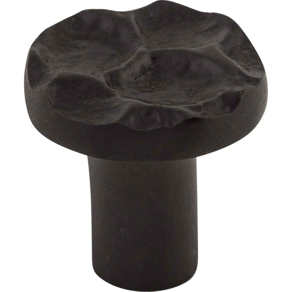 Top Knobs TK295CB: 1-1/8" Cobblestone Round Cabinet Knob - Coal Black