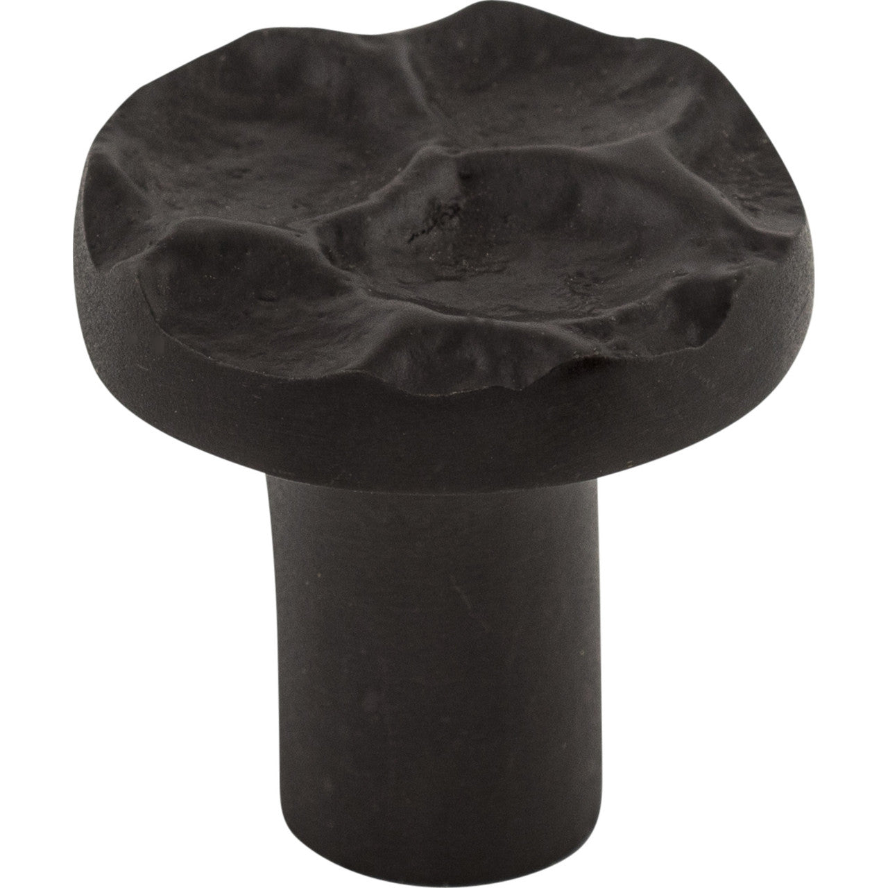 Top Knobs TK295CB: 1-1/8" Cobblestone Round Cabinet Knob - Coal Black
