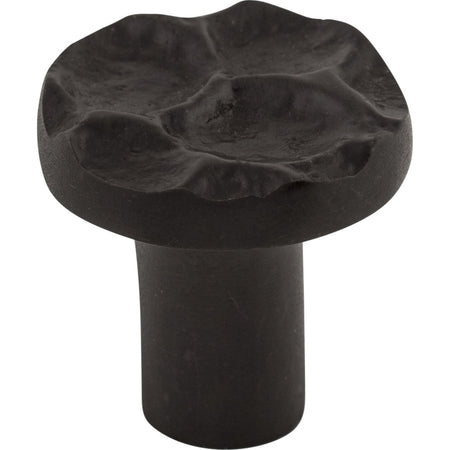 Top Knobs TK295CB: 1-1/8" Cobblestone Round Cabinet Knob - Coal Black