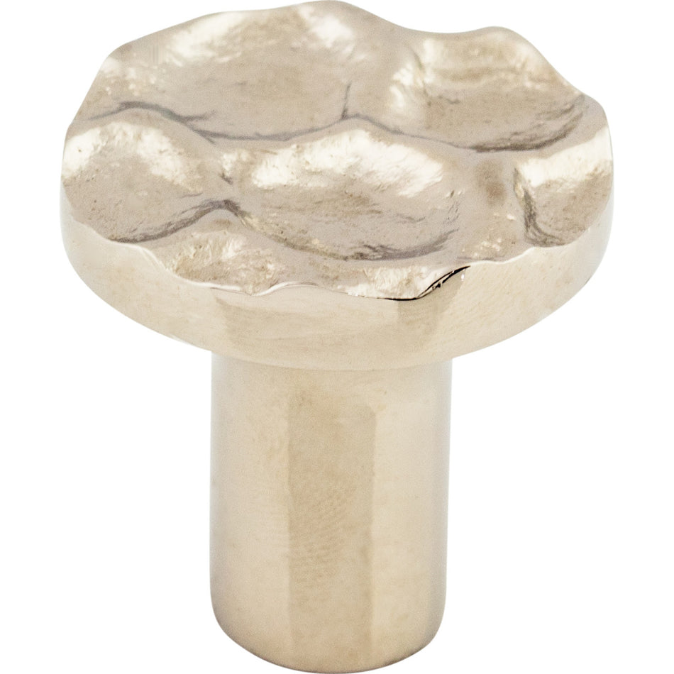Top Knobs TK295PN: 1-1/8" Cobblestone Round Cabinet Knob - Polished Nickel