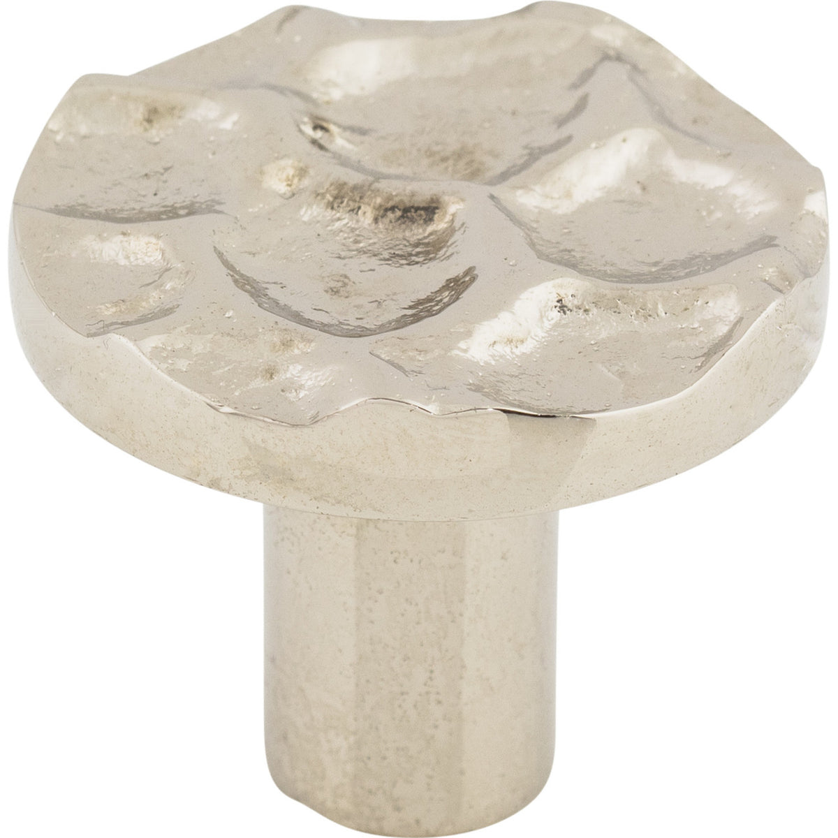 Top Knobs TK296PN: 1-3/8" Cobblestone Round Cabinet Knob - Polished Nickel