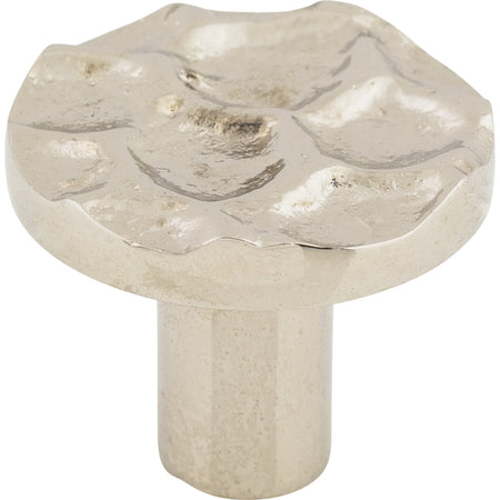 Top Knobs TK296PN: 1-3/8" Cobblestone Round Cabinet Knob - Polished Nickel