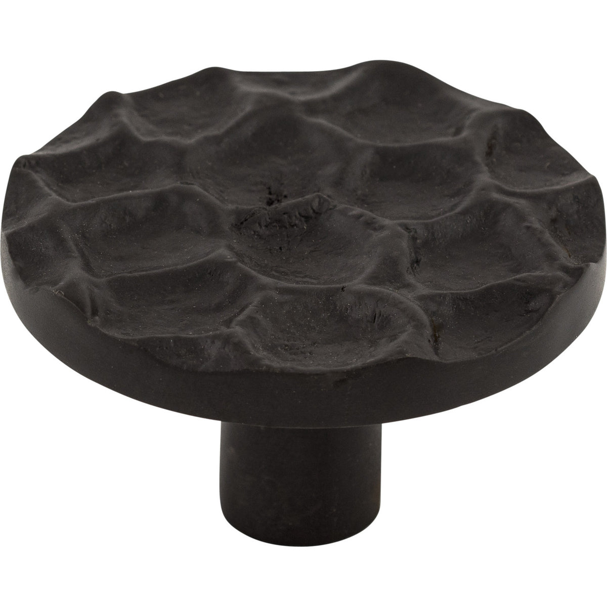 Top Knobs TK297CB: 1-15/16" Cobblestone Round Cabinet Knob - Coal Black