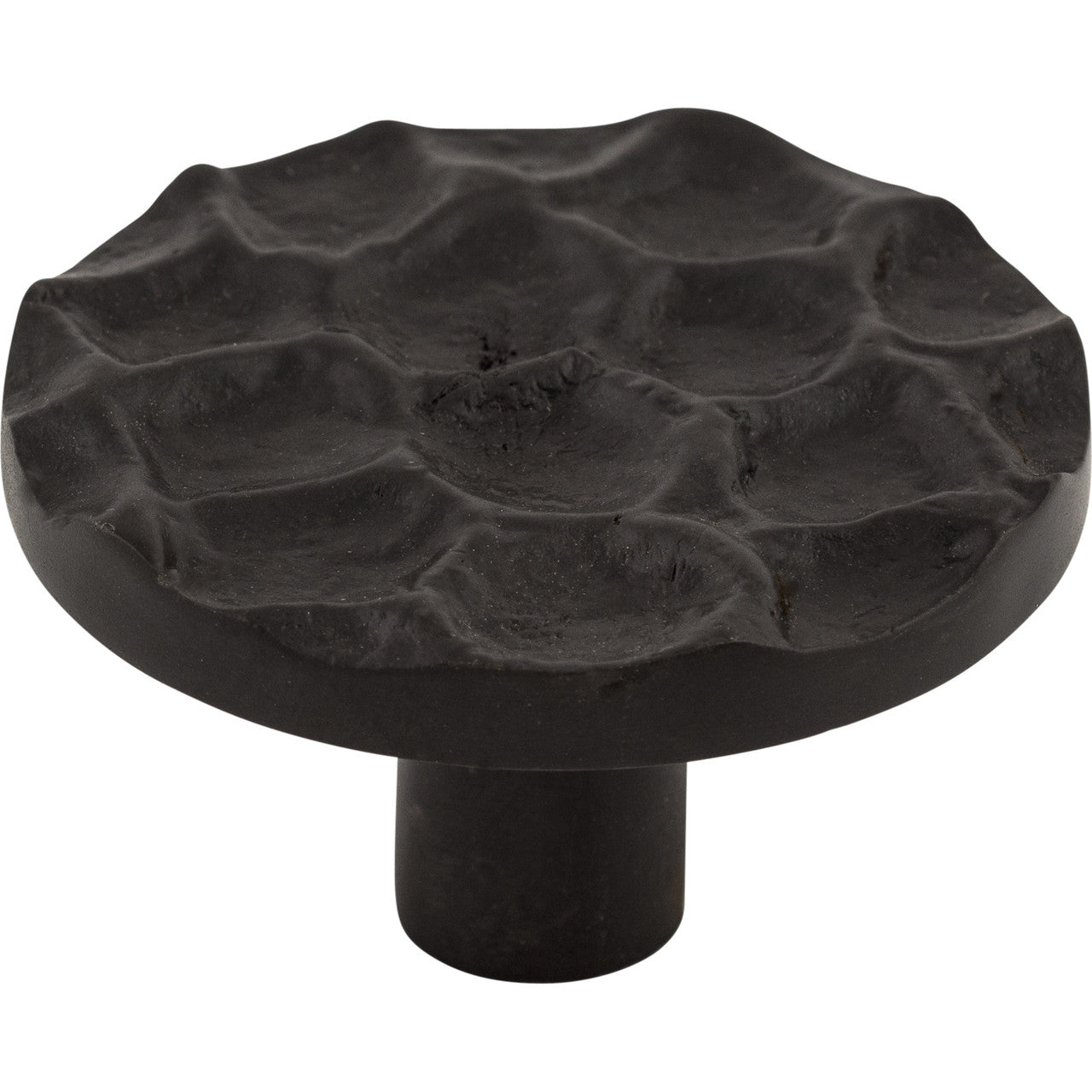 Top Knobs TK297CB: 1-15/16" Cobblestone Round Cabinet Knob - Coal Black