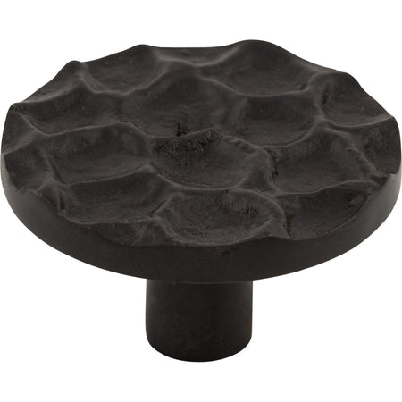 Top Knobs TK297CB: 1-15/16" Cobblestone Round Cabinet Knob - Coal Black