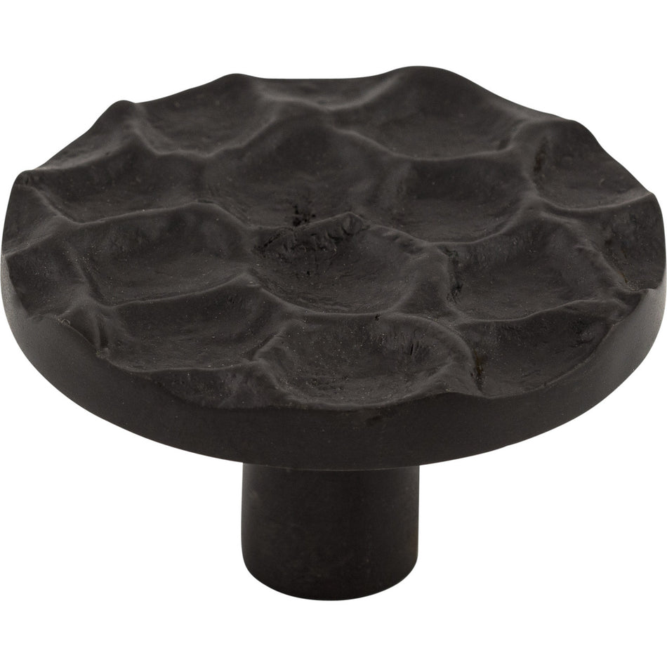 Top Knobs TK297CB: 1-15/16" Cobblestone Round Cabinet Knob - Coal Black