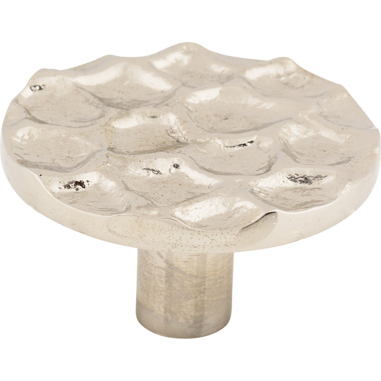 Top Knobs TK297PN: 1-15/16" Cobblestone Round Cabinet Knob - Polished Nickel