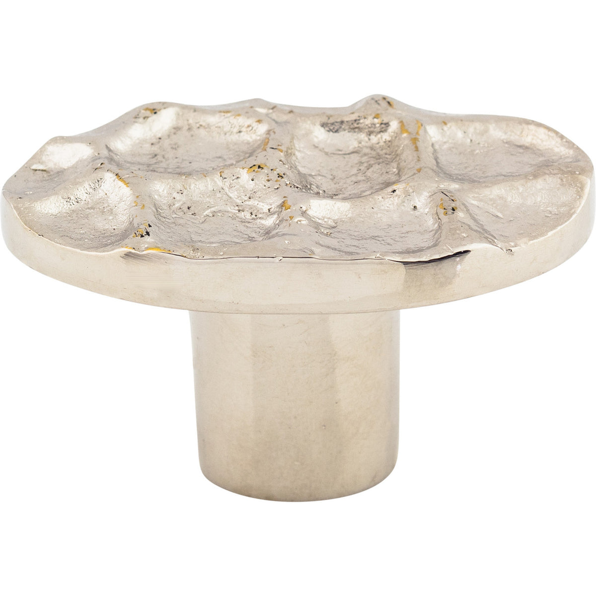 Top Knobs TK298PN: 2" Cobblestone Oval Cabinet Knob - Polished Nickel