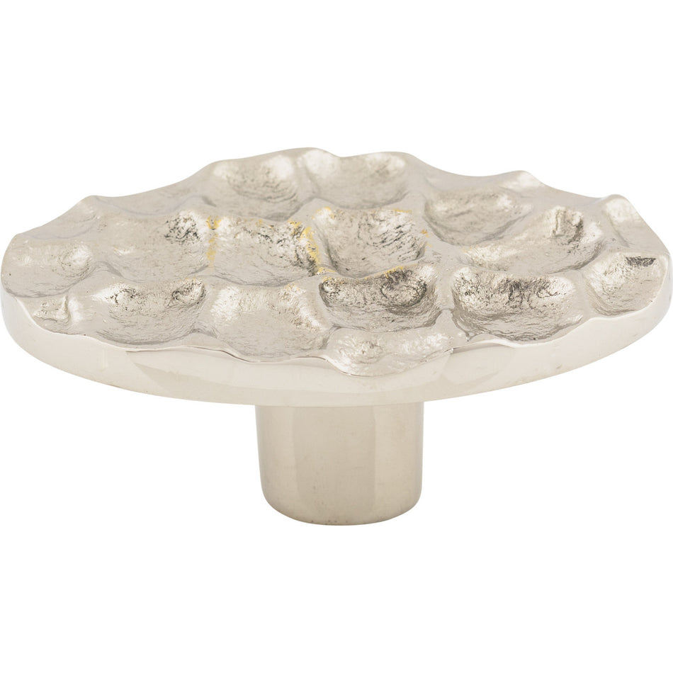 Top Knobs TK299PN: 2-5/8" Cobblestone Oval Cabinet Knob - Polished Nickel