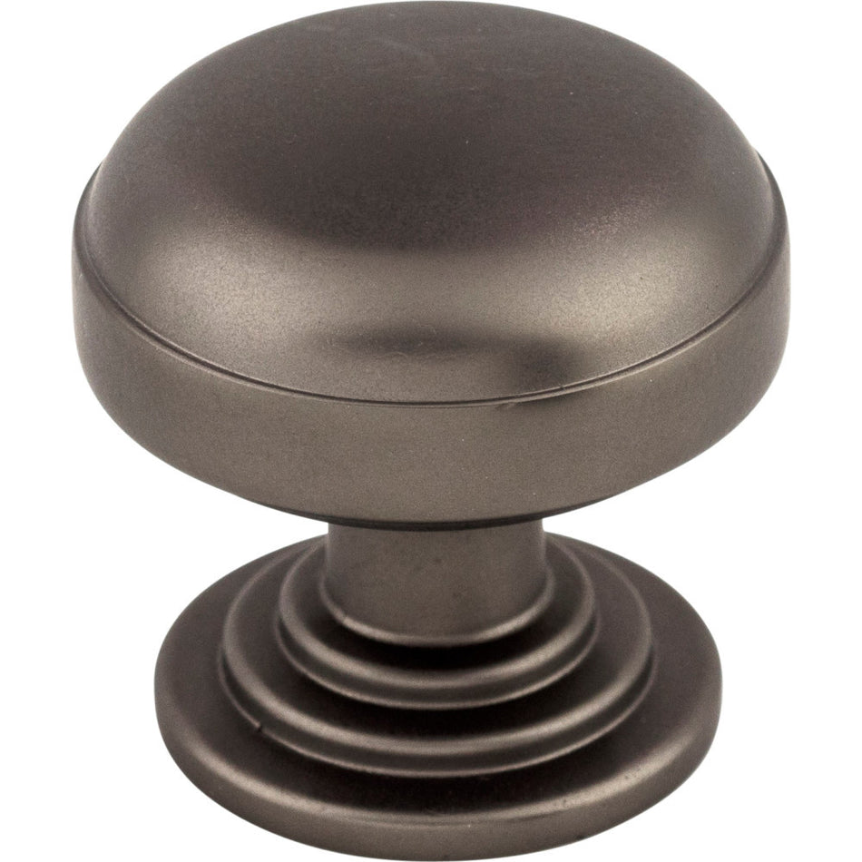 Top Knobs TK3000AG: 1-1/4" Ellis Round Cabinet Knob - Ash Gray