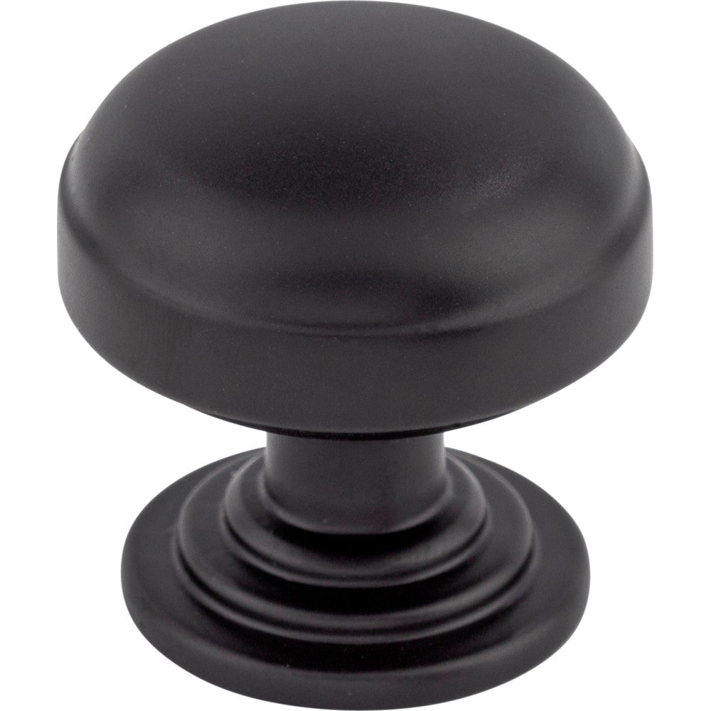 Top Knobs TK3000BLK: 1-1/4" Ellis Round Cabinet Knob - Flat Black