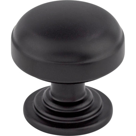 Top Knobs TK3000BLK: 1-1/4" Ellis Round Cabinet Knob - Flat Black