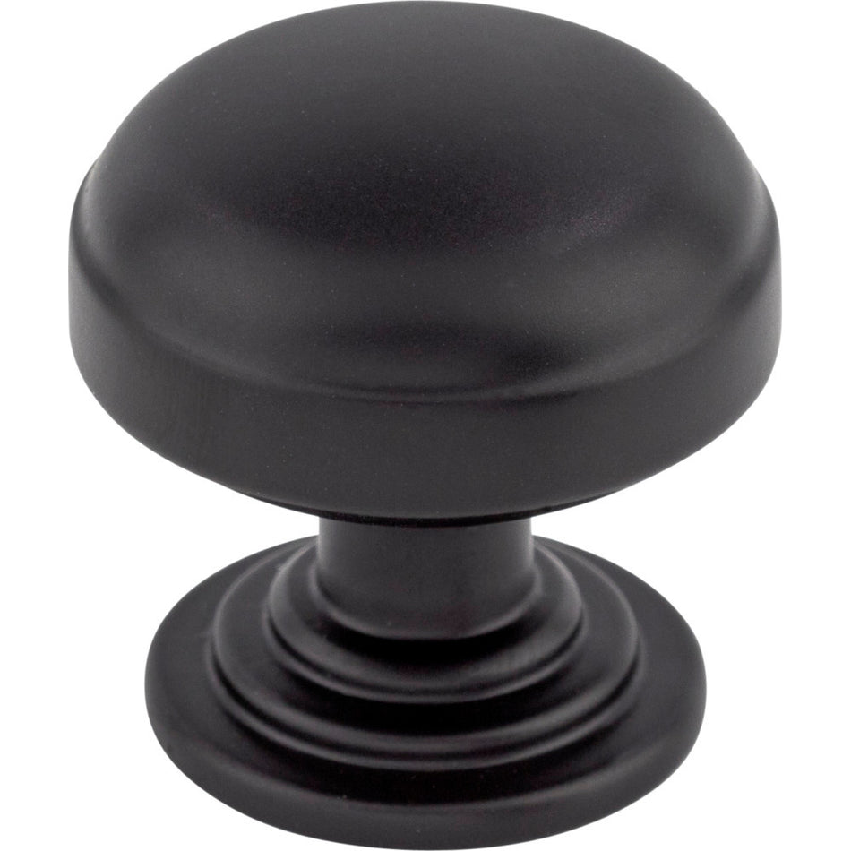 Top Knobs TK3000BLK: 1-1/4" Ellis Round Cabinet Knob - Flat Black
