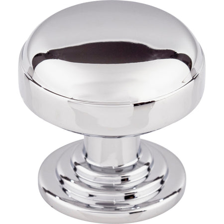 Top Knobs TK3000PC: 1-1/4" Ellis Round Cabinet Knob - Polished Chrome