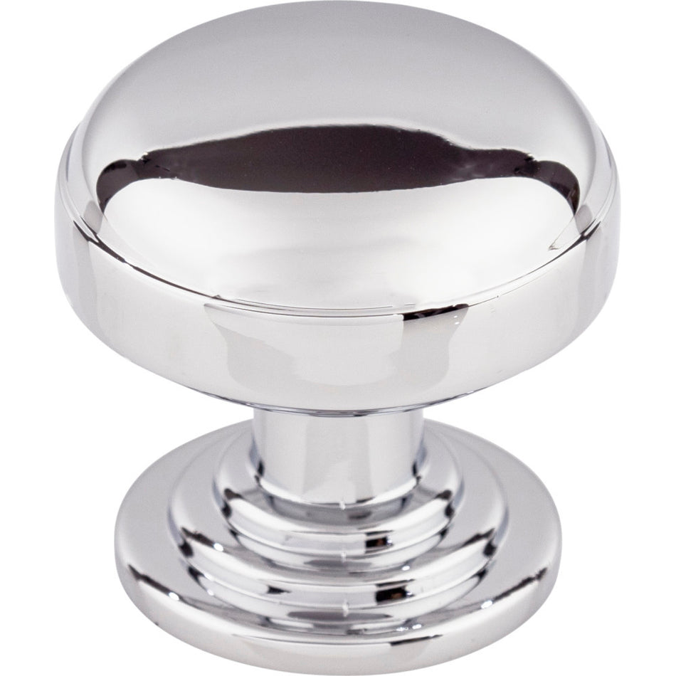 Top Knobs TK3000PC: 1-1/4" Ellis Round Cabinet Knob - Polished Chrome