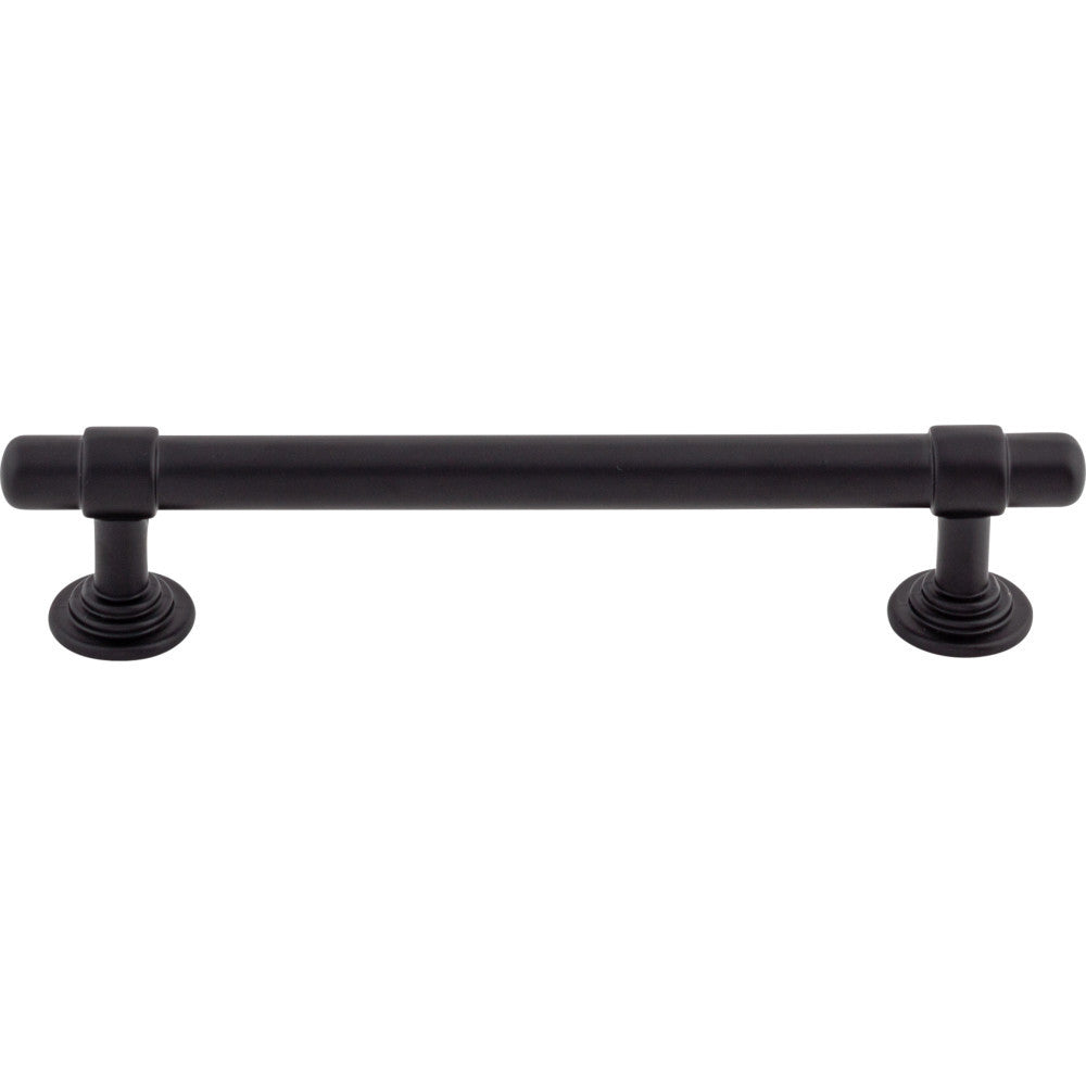 Top Knobs TK3002BLK: 5-1/16" cc Ellis Bit Cabinet Pull - Flat Black
