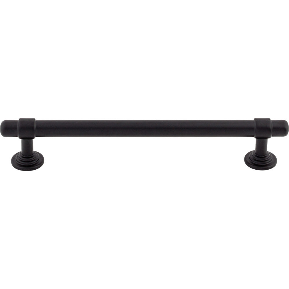 Top Knobs TK3003BLK: 6-5/16" cc Ellis Bit Cabinet Pull - Flat Black