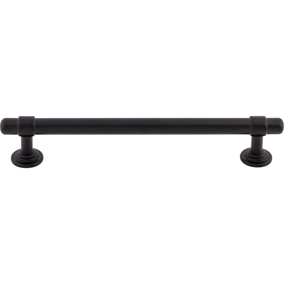 Top Knobs TK3003BLK: 6-5/16" cc Ellis Bit Cabinet Pull - Flat Black