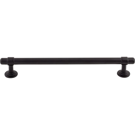 Top Knobs TK3004BLK: 7-9/16" cc Ellis Bit Cabinet Pull - Flat Black