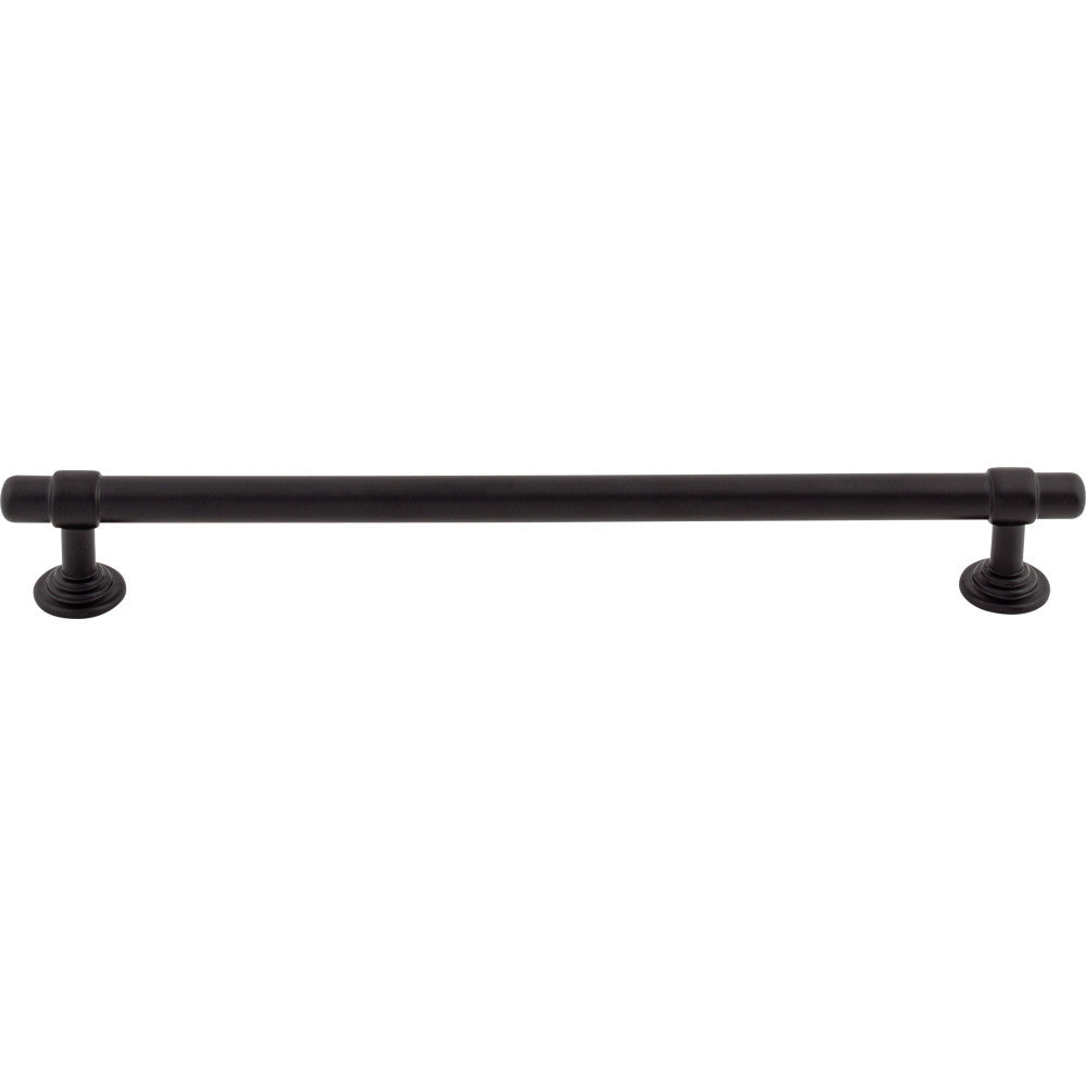 Top Knobs TK3005BLK: 8-13/16" cc Ellis Bit Cabinet Pull - Flat Black