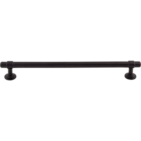 Top Knobs TK3005BLK: 8-13/16" cc Ellis Bit Cabinet Pull - Flat Black