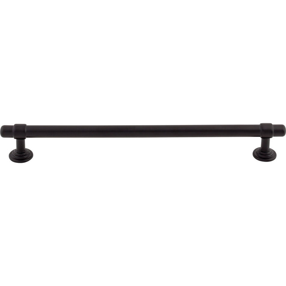 Top Knobs TK3005BLK: 8-13/16" cc Ellis Bit Cabinet Pull - Flat Black