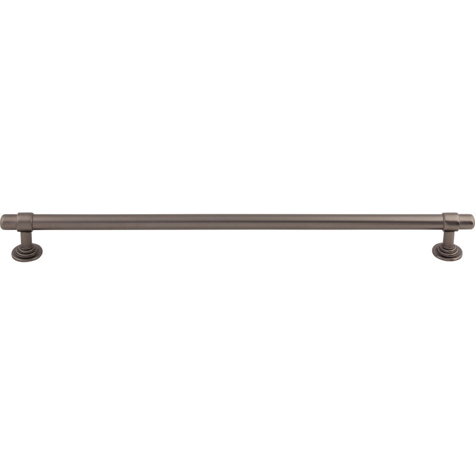 Top Knobs TK3006AG: 12" cc Ellis Bit Cabinet Pull - Ash Gray