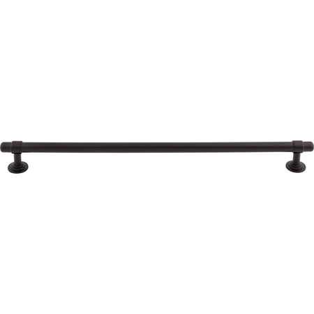 Top Knobs TK3006BLK: 12" cc Ellis Bit Cabinet Pull - Flat Black