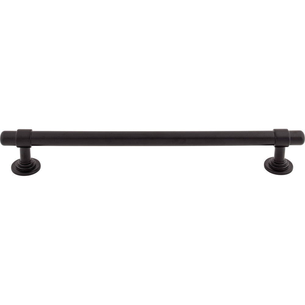 Top Knobs TK3008BLK: 18" cc Ellis Bit Cabinet Pull - Flat Black