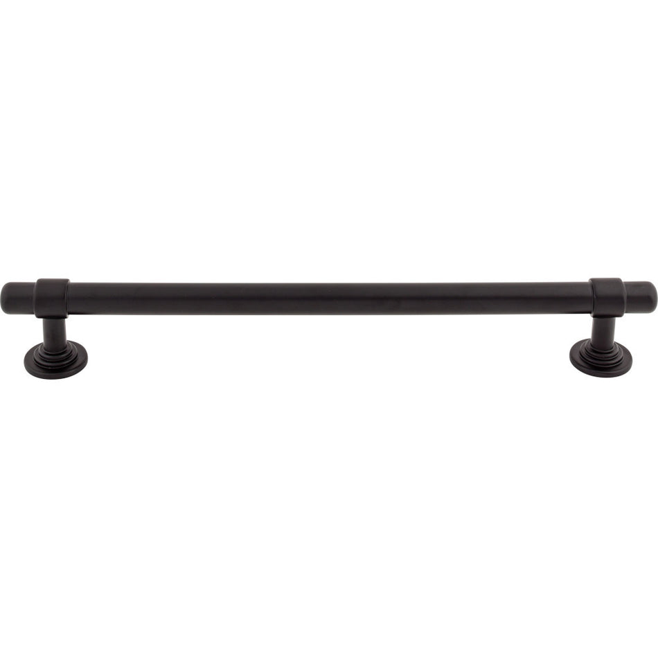 Top Knobs TK3008BLK: 18" cc Ellis Bit Cabinet Pull - Flat Black