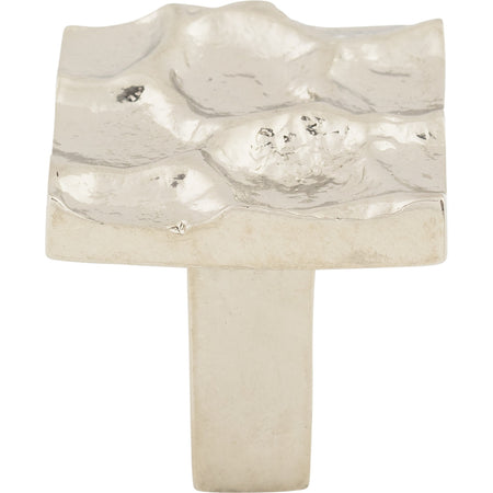 Top Knobs TK300PN: 1-1/8" Cobblestone Square Cabinet Knob - Polished Nickel