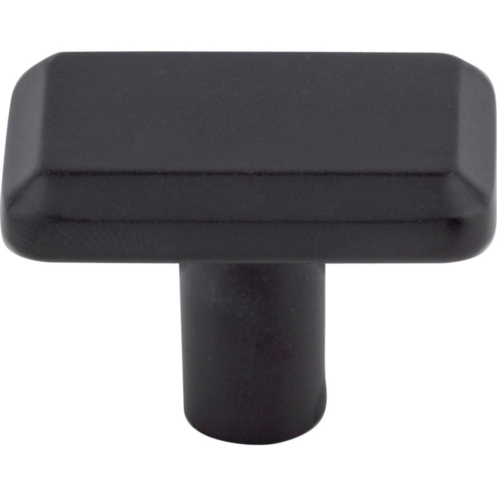 Top Knobs TK3010BLK: 1-1/2" Telfair Rectangle Cabinet Knob - Flat Black