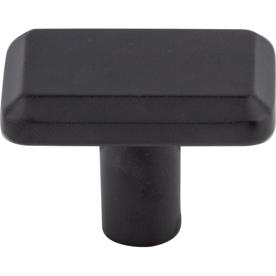 Top Knobs TK3010BLK: 1-1/2" Telfair Rectangle Cabinet Knob - Flat Black