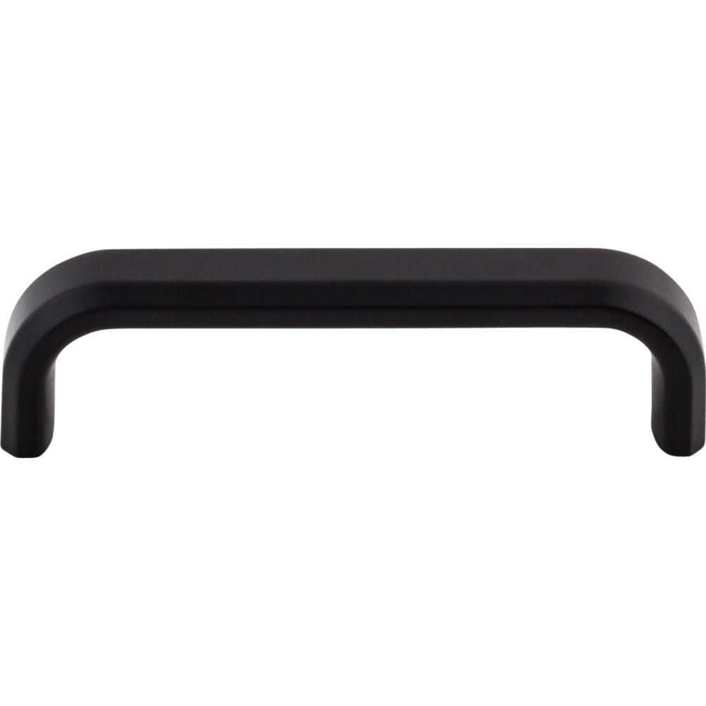 Top Knobs TK3011BLK: 3-3/4" cc Telfair D-Handle Cabinet Pull - Flat Black