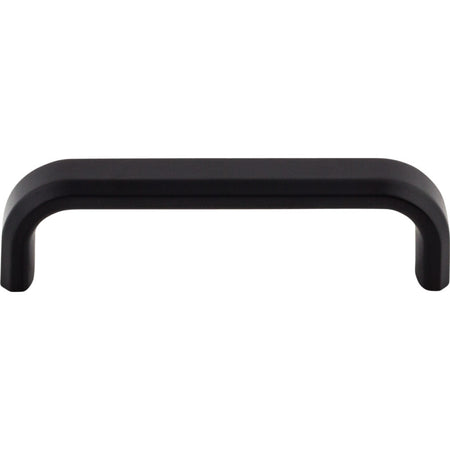 Top Knobs TK3011BLK: 3-3/4" cc Telfair D-Handle Cabinet Pull - Flat Black